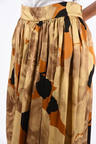 abstract print SITA flared skirt