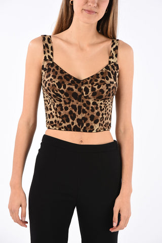 cheetah-print bustier top