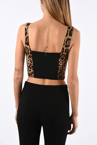 cheetah-print bustier top
