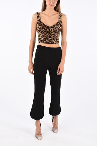 cheetah-print bustier top