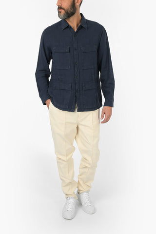 ZZEGNA Linen Safari Shirt