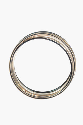 Silver 7 Bangle Bracelets Set