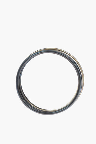 Silver 7 Bangle Bracelets Set