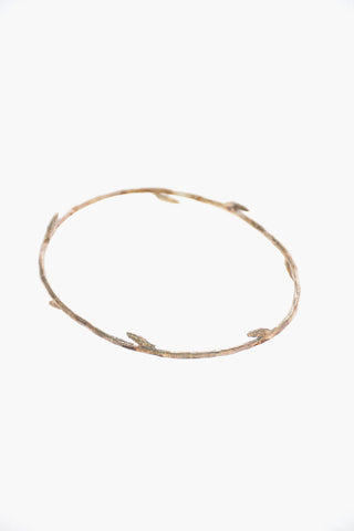 Silver BRANCH BUDS Bangle Bracelet
