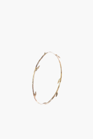 Silver BRANCH BUDS Bangle Bracelet