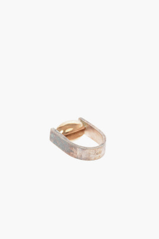 Silver Oval Cut Band Ring