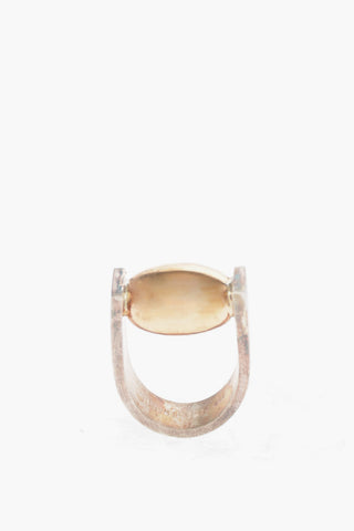 Silver Oval Cut Band Ring
