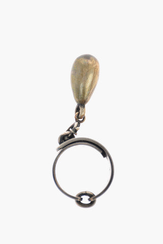 Silver LOCKING PEARL Ring