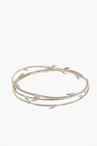 Silver BRANCH BUDS 3 Bracelets Set