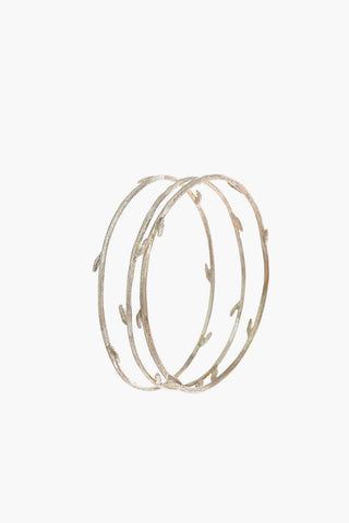 Silver BRANCH BUDS 3 Bracelets Set