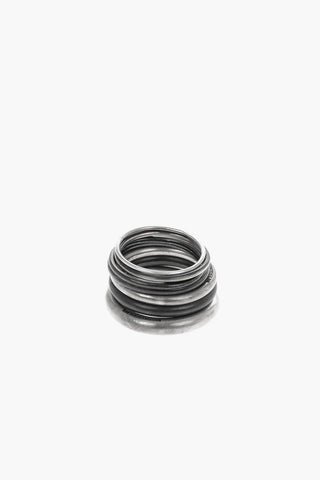Silver 7 Rings Set