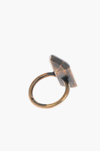 Silver Rectangular Cut Band Ring