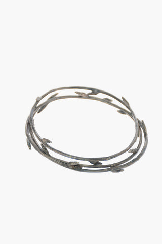 Silver BRANCH BUDS 3 Bracelets Set