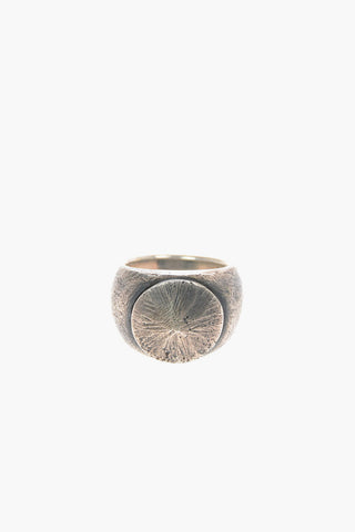 Silver Hammered Key Ring