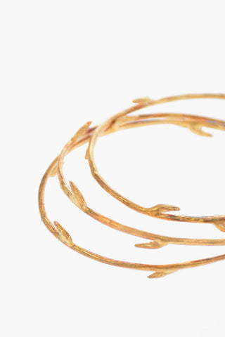 Silver BRANCH BUDS 3 Bracelets Set