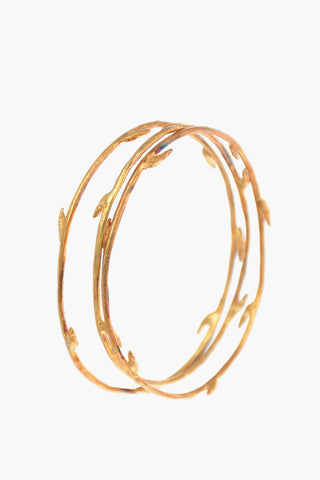 Silver BRANCH BUDS 3 Bracelets Set