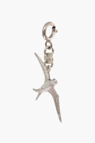 Charm in Argento con Rondine