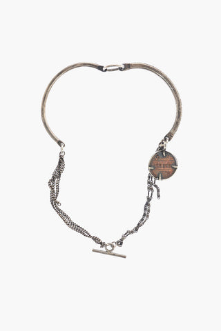 Silver SOLID STAFF Bracelet with Chain