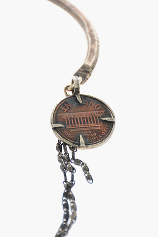 Silver SOLID STAFF Bracelet with Chain