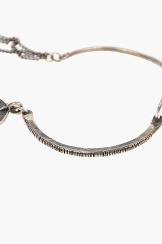 Silver SOLID STAFF Bracelet with Chain