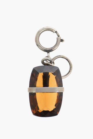 Charm in Argento con Pendente in Quarzo