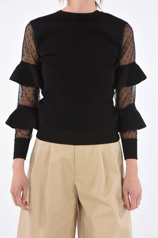 Sweater with Ruffle Sleeve