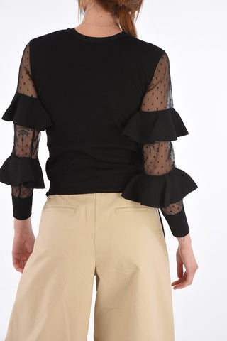 Sweater with Ruffle Sleeve