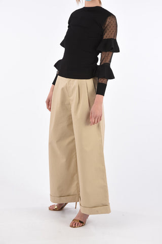 Sweater with Ruffle Sleeve