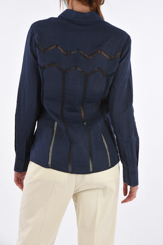 Embroidered HEATHERE Linen Shirt