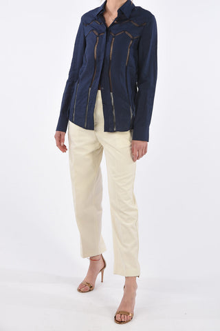 Embroidered HEATHERE Linen Shirt