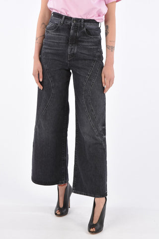 high-rise waist County wide jeans