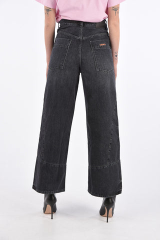 high-rise waist County wide jeans