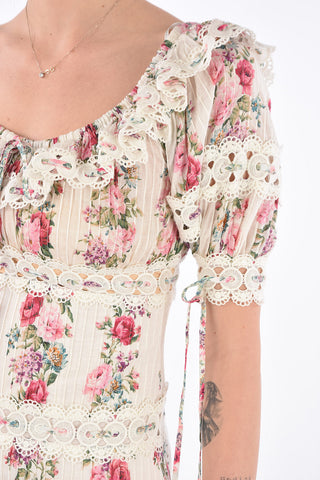 Floral Off-Shoulder HONOUR Mini Dress