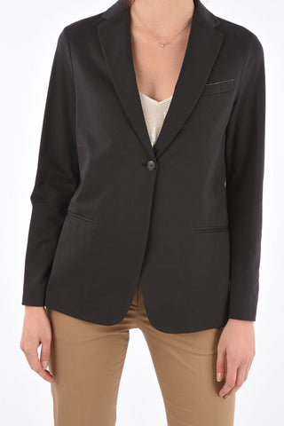 Blazer 1 Bottone con Dettaglio Gioiello