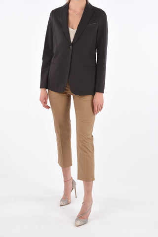 Blazer 1 Bottone con Dettaglio Gioiello