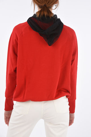 Felpa con Cappuccio in Tulle 