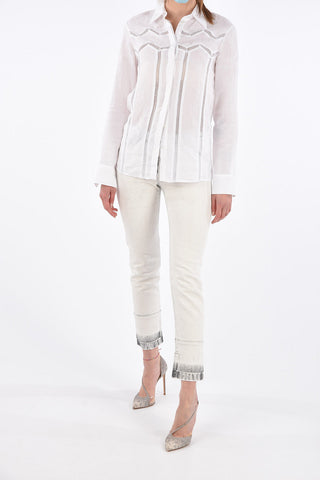 Embroidered HEATHERE Linen Shirt