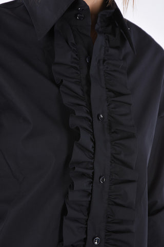 Camicia Rouches Cannolé in Cotone