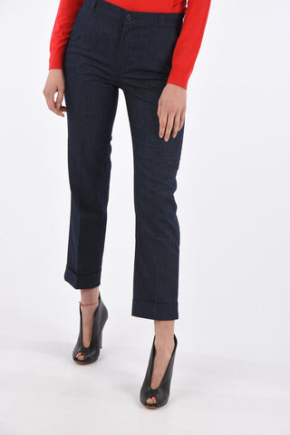 cuffed hem trousers cropped jeans