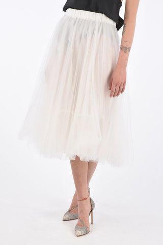 Tulle Flared Skirt with Elastic Waist Band