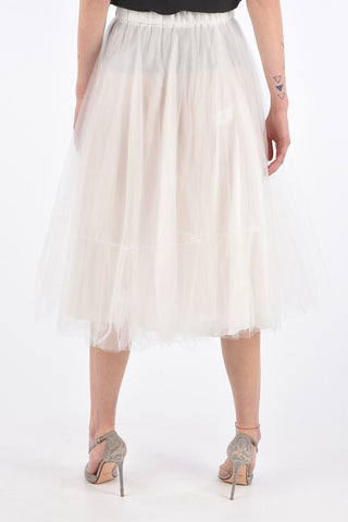 Tulle Flared Skirt with Elastic Waist Band