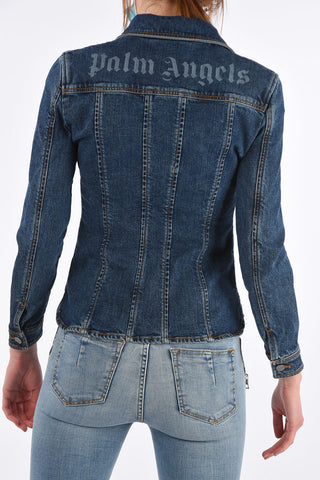 Denim Logo Fitted Jacket