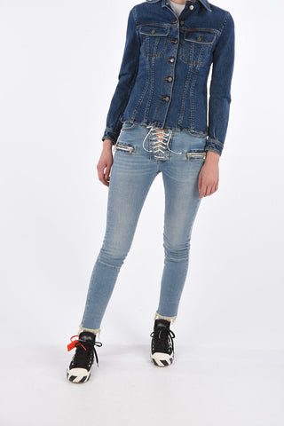 Denim Logo Fitted Jacket