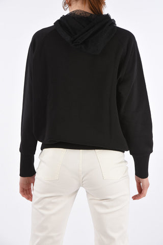 Sweatshirt with Tulle Hood