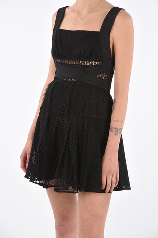 Mini Flare Dress in Pizzo con Schiena Scoperta 