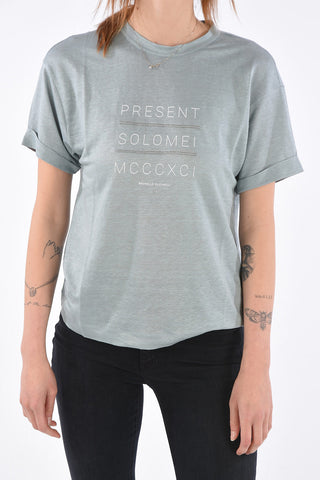 Flax and silk t-shirt
