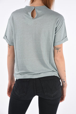 Flax and silk t-shirt