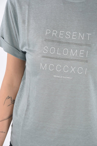 Flax and silk t-shirt