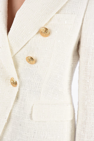 Lined Double Breasted Blazer with Peaked Lapels