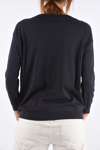 maglia scollo a V con taschino